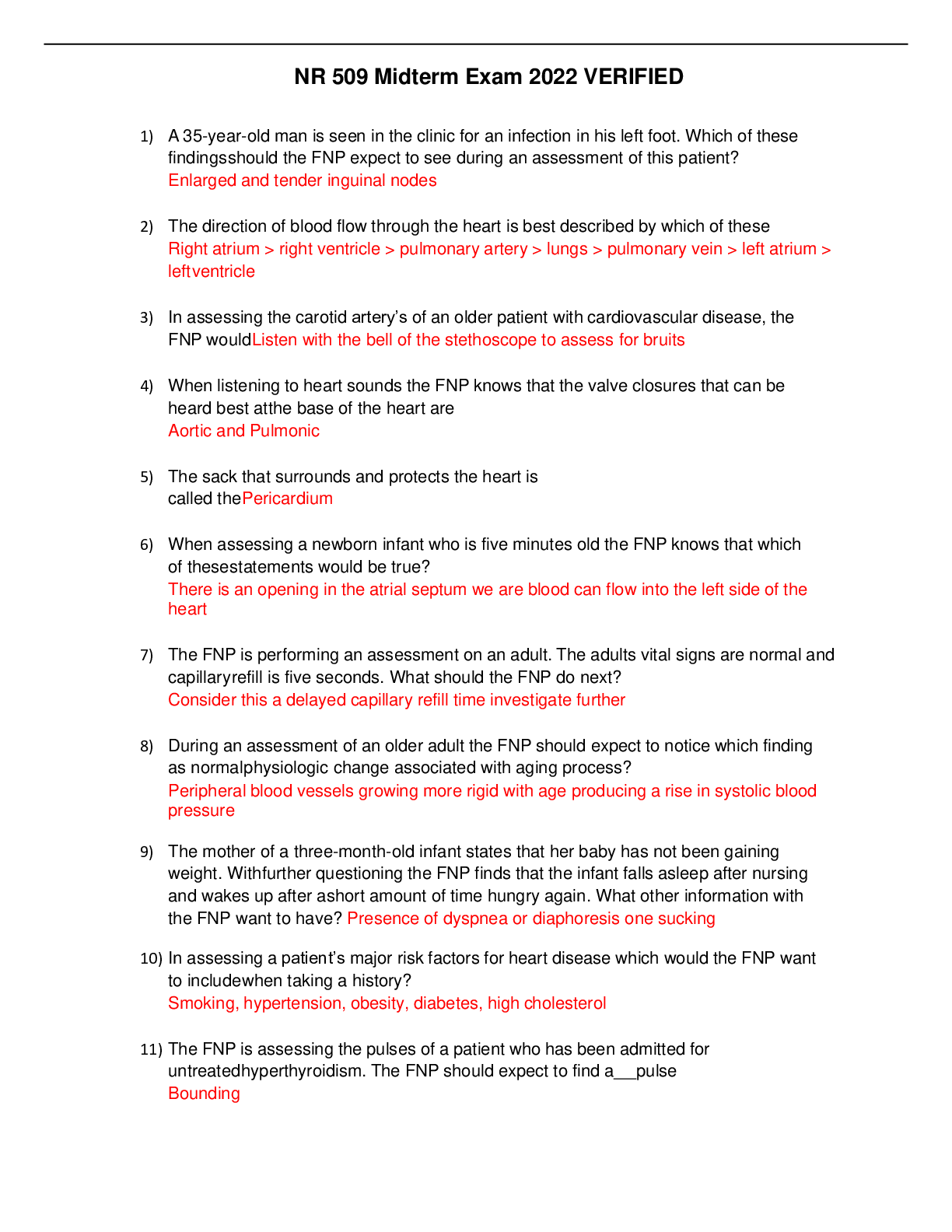 Preview image for NR 509 Midterm Exam 2022 VERIFIED